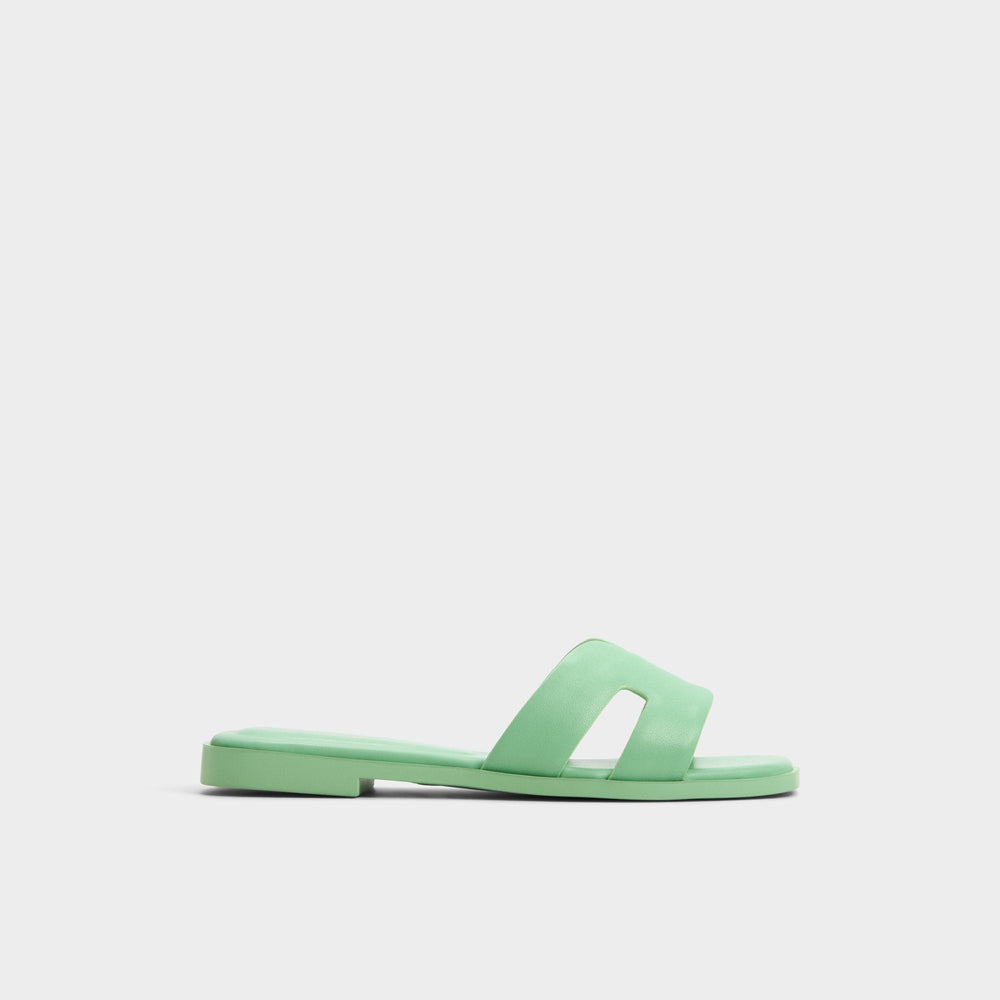 Itsandal Medium Green Women's Flats - Slide sandal | Aldo online