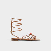 Nirena Medium Brown Women's Flats - Strappy flat sandal | Aldo discount
