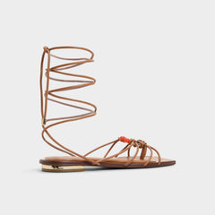Nirena Medium Brown Women's Flats - Strappy flat sandal | Aldo discount