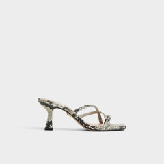 Calypsa White/Black Women's Animal Prints - Strappy heeled sandal | Aldo discount