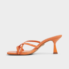 Calypsa Medium Orange Women's Heeled mules - Strappy heeled sandal | Aldo discount