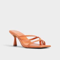 Calypsa Medium Orange Women's Heeled mules - Strappy heeled sandal | Aldo discount