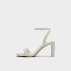 Aurorai White/Bone Women's Strappy sandals - Strappy heeled sandal, Block heel | Aldo sale