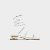 Spinna in Silver - Strappy sandal, Block heel | Aldo discount