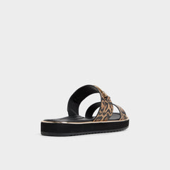 Lagoon Brown Multi Women's Flats - Strappy flat sandal, Footbed sandal | Aldo for sale
