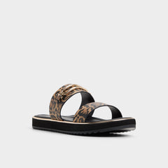 Lagoon Brown Multi Women's Flats - Strappy flat sandal, Footbed sandal | Aldo for sale