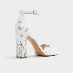 Enaegyn White Multi Women's Strappy sandals - Strappy heeled sandal, Block heel | Aldo on sale