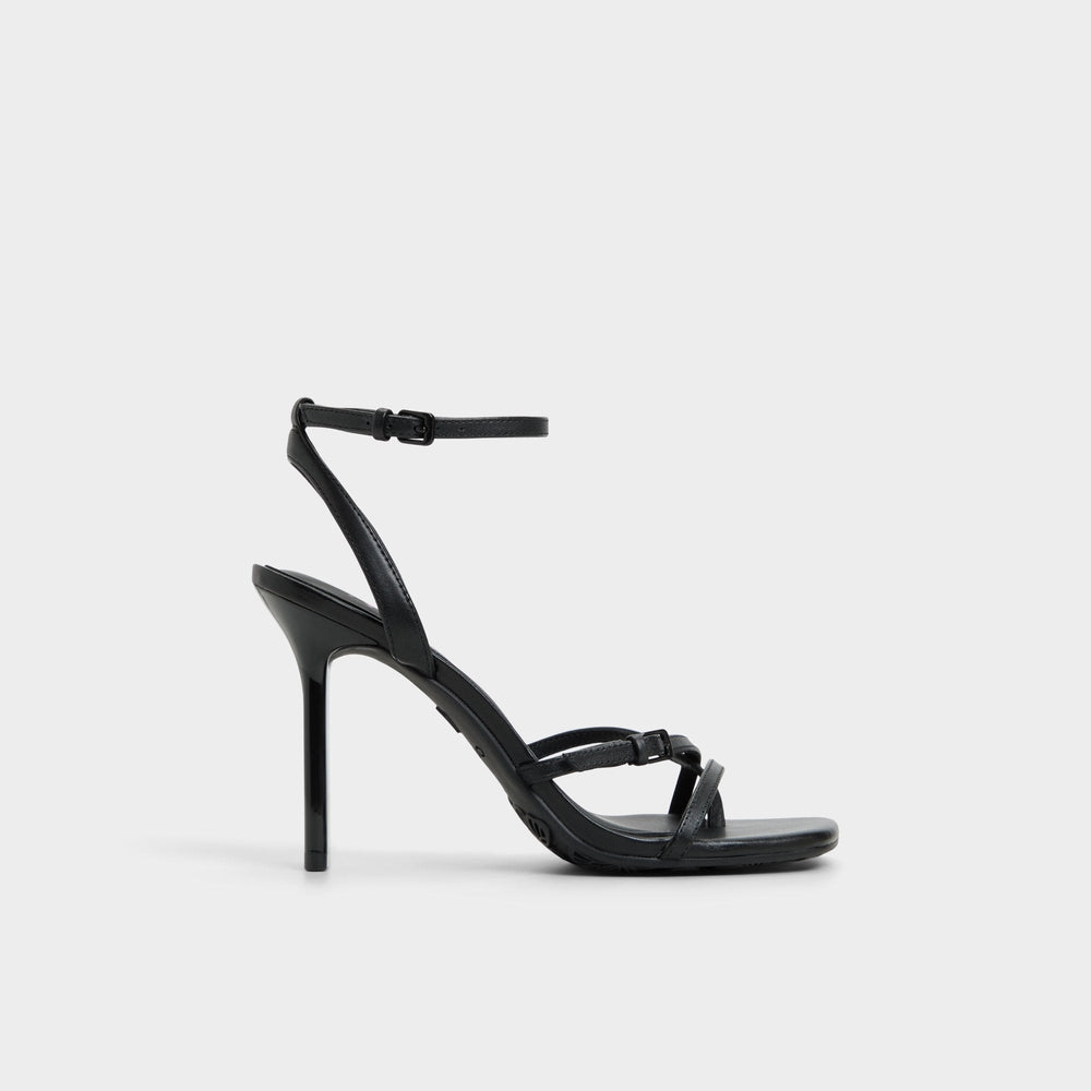 Conney Black Women's Heeled sandals - Strappy heeled sandal, Stiletto heel | Aldo outlet