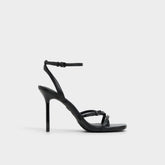 Conney Black Women's Heeled sandals - Strappy heeled sandal, Stiletto heel | Aldo outlet