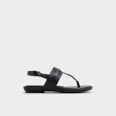 Taylen Black Women's Footbed sandals - T-strap sandal | Aldo online