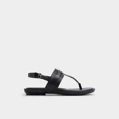 Taylen Black Women's Footbed sandals - T-strap sandal | Aldo online