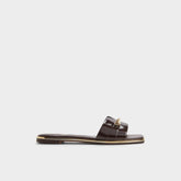 Darlina Medium Brown Women's Flats - Slide sandal | Aldo outlet