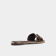 Darlina Medium Brown Women's Flats - Slide sandal | Aldo outlet