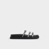 Zephyra White/Black Women's Footbed sandals - Footbed sandal | Aldo sale