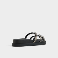 Zephyra White/Black Women's Footbed sandals - Footbed sandal | Aldo sale