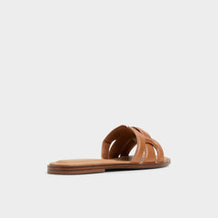 Eleny Medium Brown Women's Flats - Slide sandal | Aldo for sale