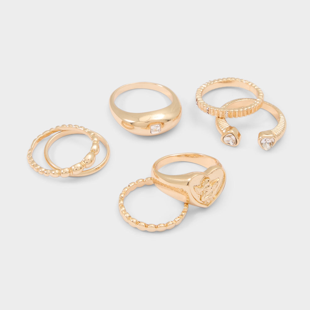 Anngellica in Gold Clear Multi - Multi-finger rings | Aldo on sale