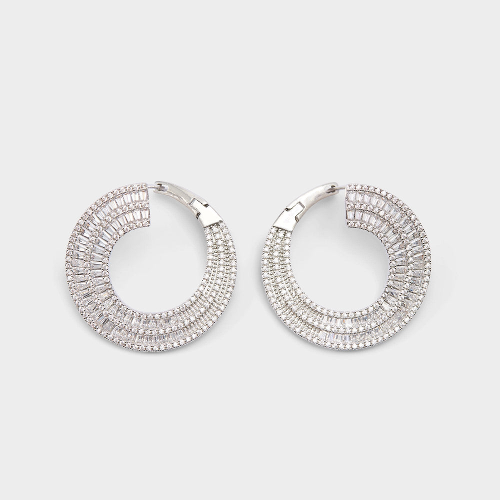 Caldy Silver/Clear Multi Women's Earrings - Hoop earrings | Aldo sale