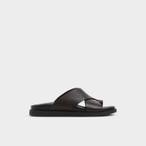 Darley Dark Brown Men's Sandals & Slides - Strappy flat sandal | Aldo outlet