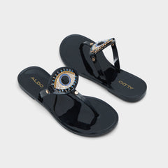Ebariel Black/Gold Multi Women's Jelly Sandals & Flip Flops - T-strap sandal | Aldo on sale