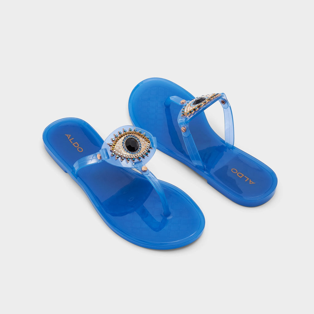 Ebariel Medium Blue Women's Jelly Sandals & Flip Flops - T-strap sandal | Aldo outlet