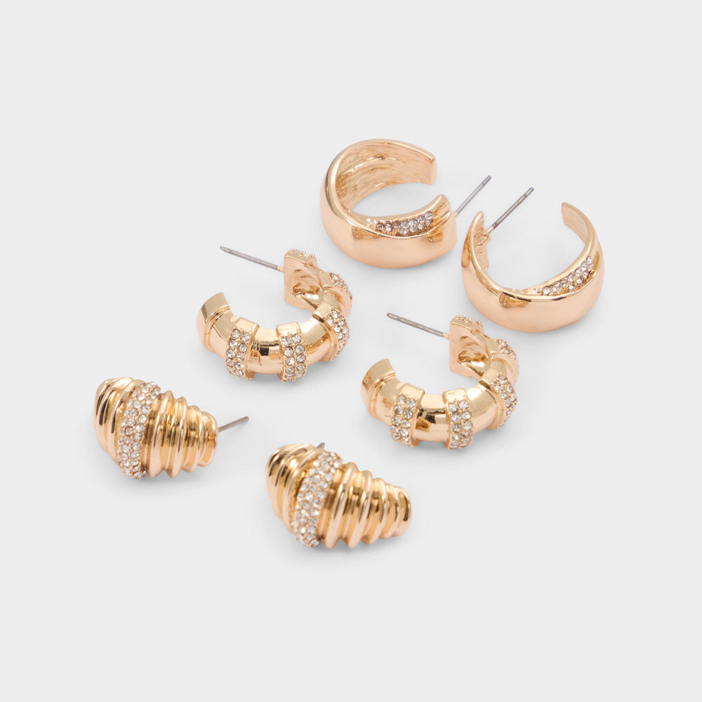 Triplecharm in Gold Clear Multi - Hoop earrings | Aldo sale