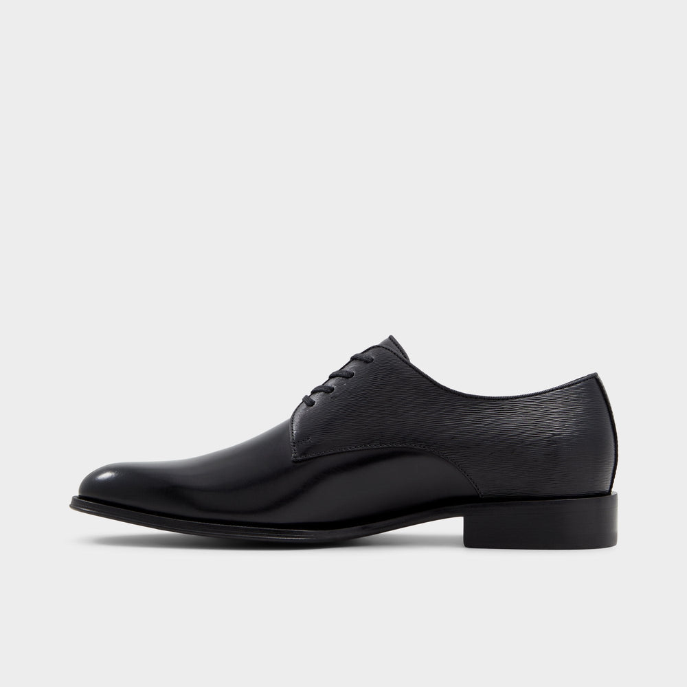 Halbart Black Leather Embossed Men's Oxfords & Lace-ups - Oxford shoe | Aldo sale