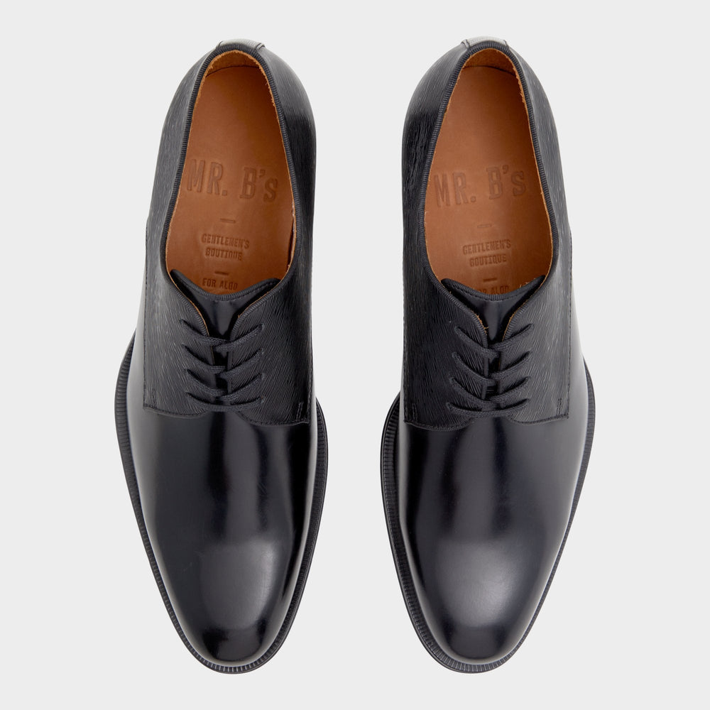 Halbart Black Leather Embossed Men's Oxfords & Lace-ups - Oxford shoe | Aldo sale
