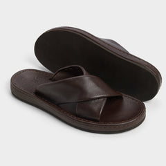 Steele Dark Brown Men's Sandals & Slides - Slide sandal | Aldo for sale