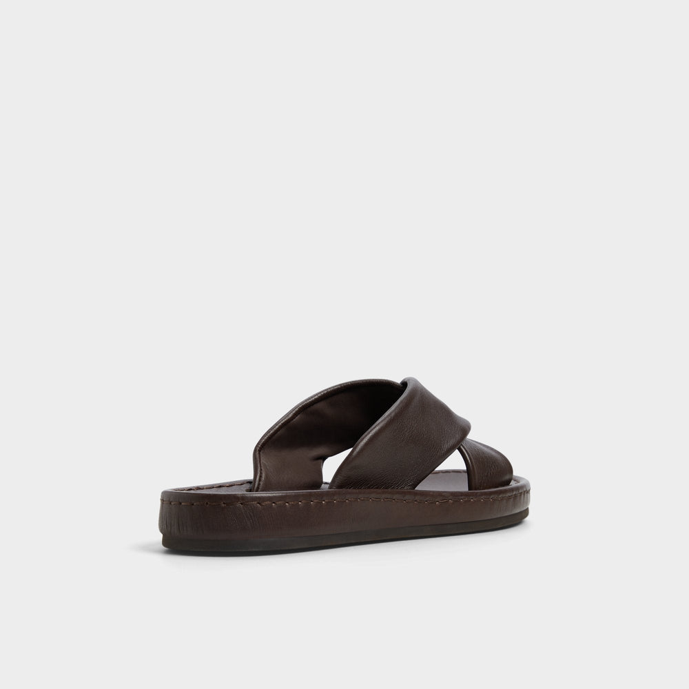 Steele Dark Brown Men's Sandals & Slides - Slide sandal | Aldo for sale