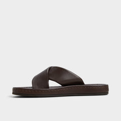 Steele Dark Brown Men's Sandals & Slides - Slide sandal | Aldo for sale