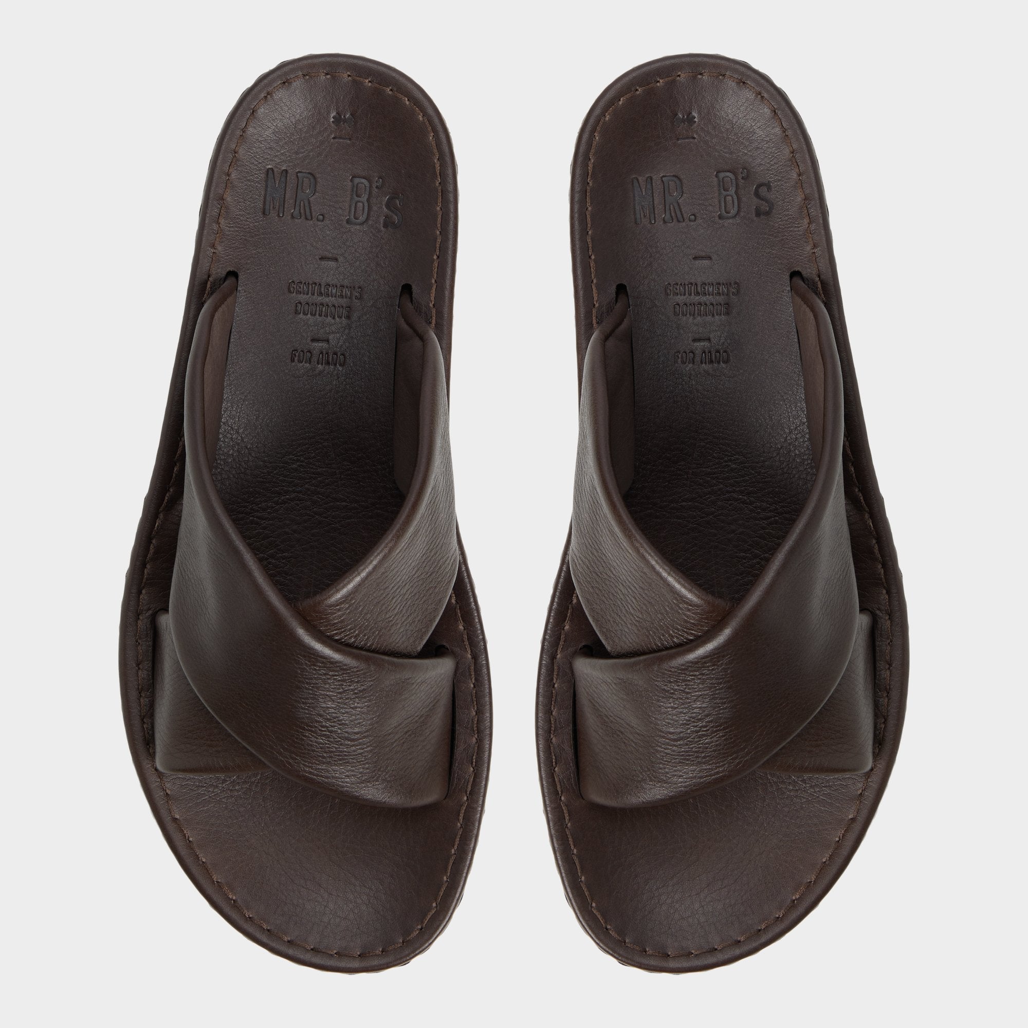 Steele Dark Brown Men's Sandals & Slides - Slide sandal | Aldo for sale