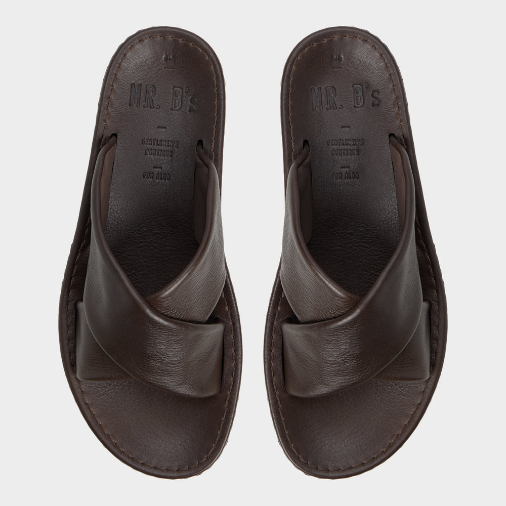 Steele Dark Brown Men's Sandals & Slides - Slide sandal | Aldo for sale