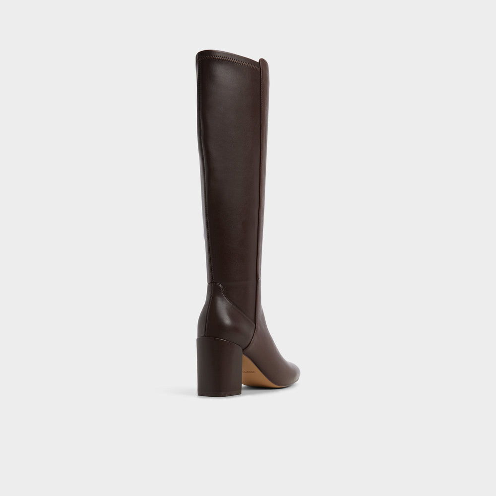 Satori Brown Overflow Women's Tall Boots - Knee-high boot, Block heel | Aldo sale