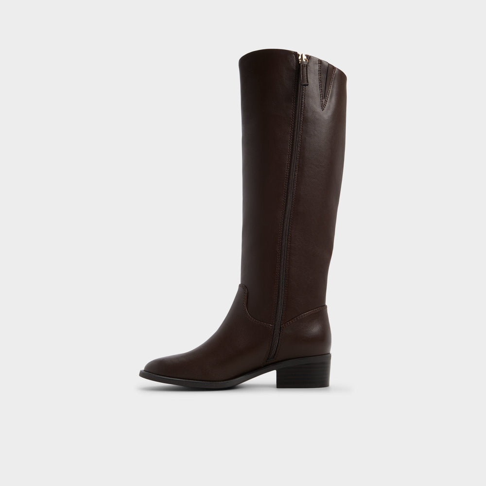 Kaydienh in Dark Brown - Knee-high boot, Block heel | Aldo online