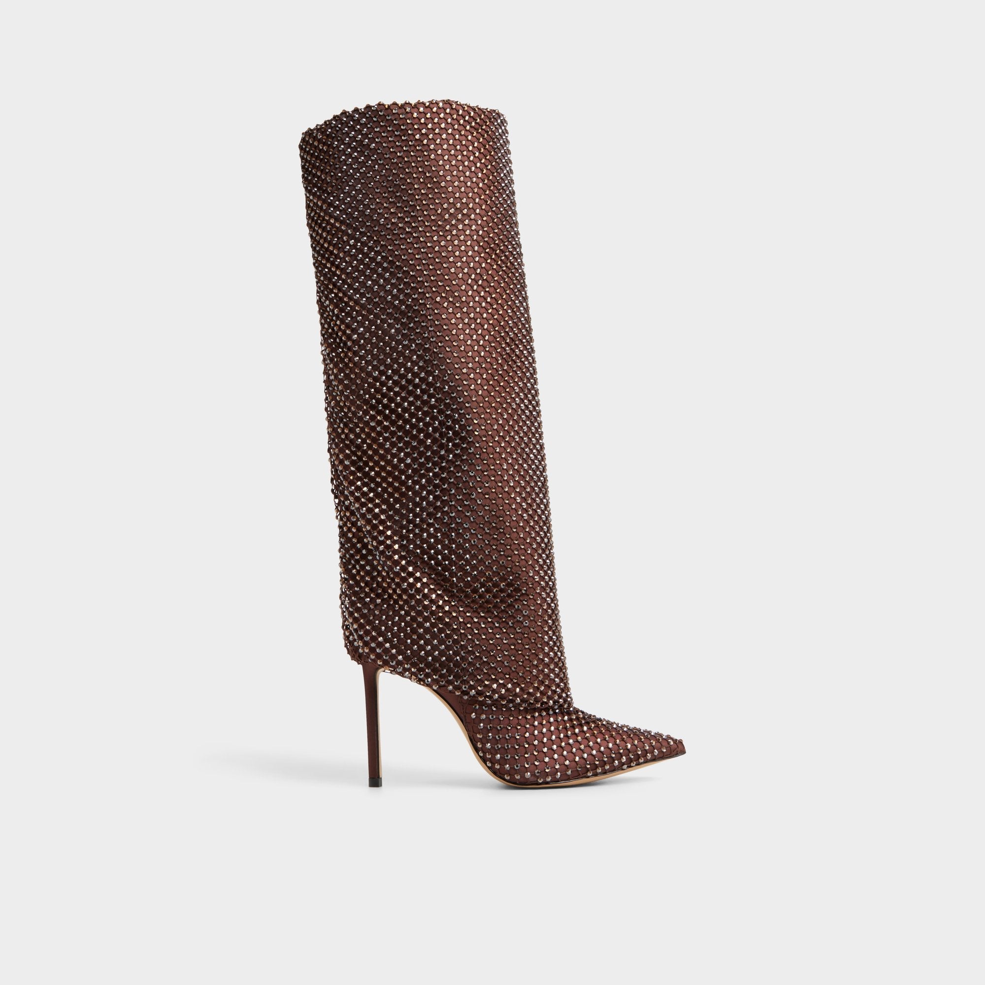 Livydalia in Dark Brown - Knee-high boot, Stiletto heel | Aldo discount