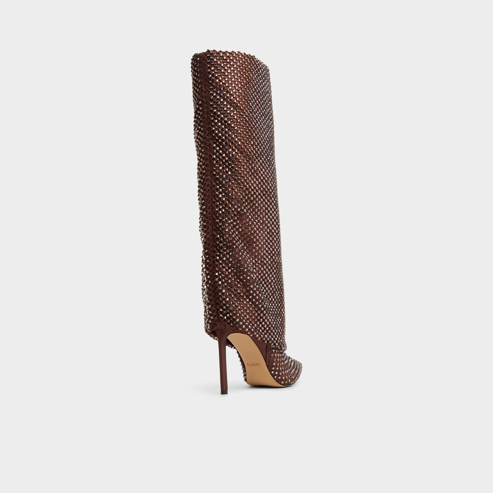 Livydalia in Dark Brown - Knee-high boot, Stiletto heel | Aldo discount