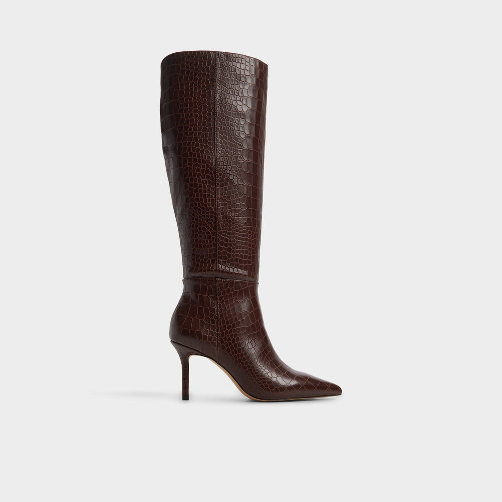 Saphiria Dark Brown Women's Tall Boots - Knee-high boot, Stiletto heel | Aldo on sale