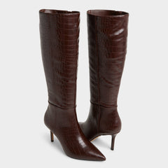 Saphiria Dark Brown Women's Tall Boots - Knee-high boot, Stiletto heel | Aldo on sale