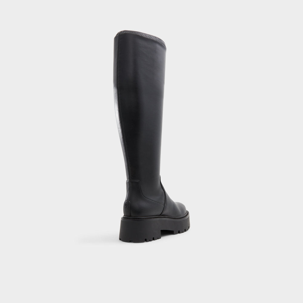 Carelden in Wc Black - Knee-high boot, Lug sole | Aldo sale