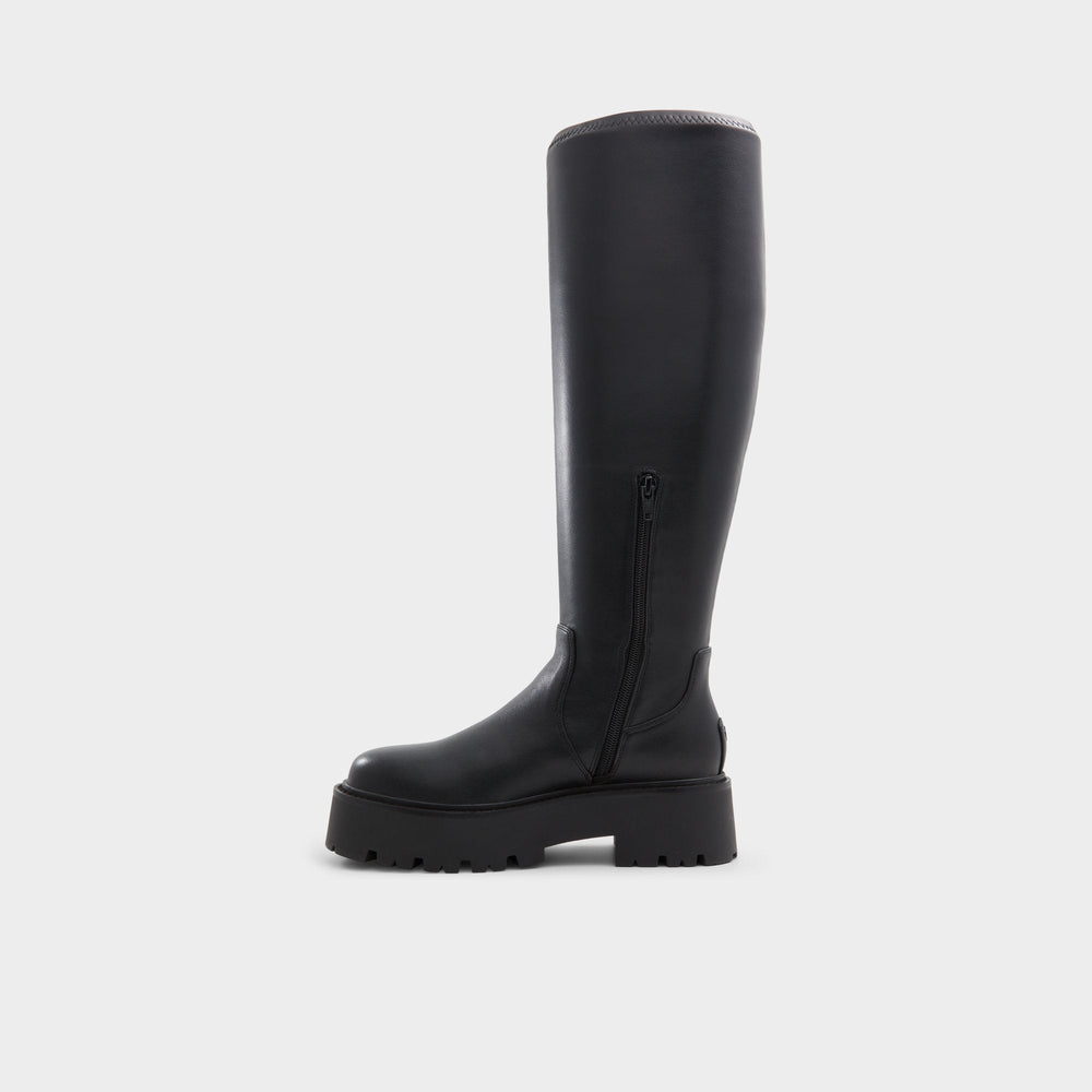 Carelden in Wc Black - Knee-high boot, Lug sole | Aldo sale