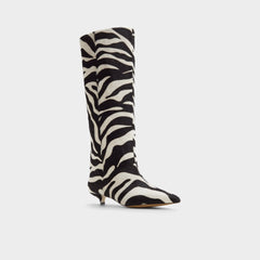Gabelia in White Black - Knee-high boot, Kitten heel | Aldo online