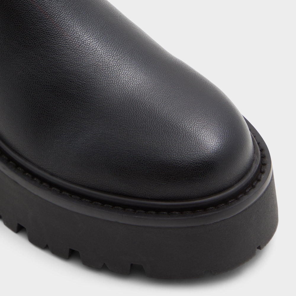 Carelden Black Women's Tall Boots - Knee-high boot, Lug sole | Aldo outlet