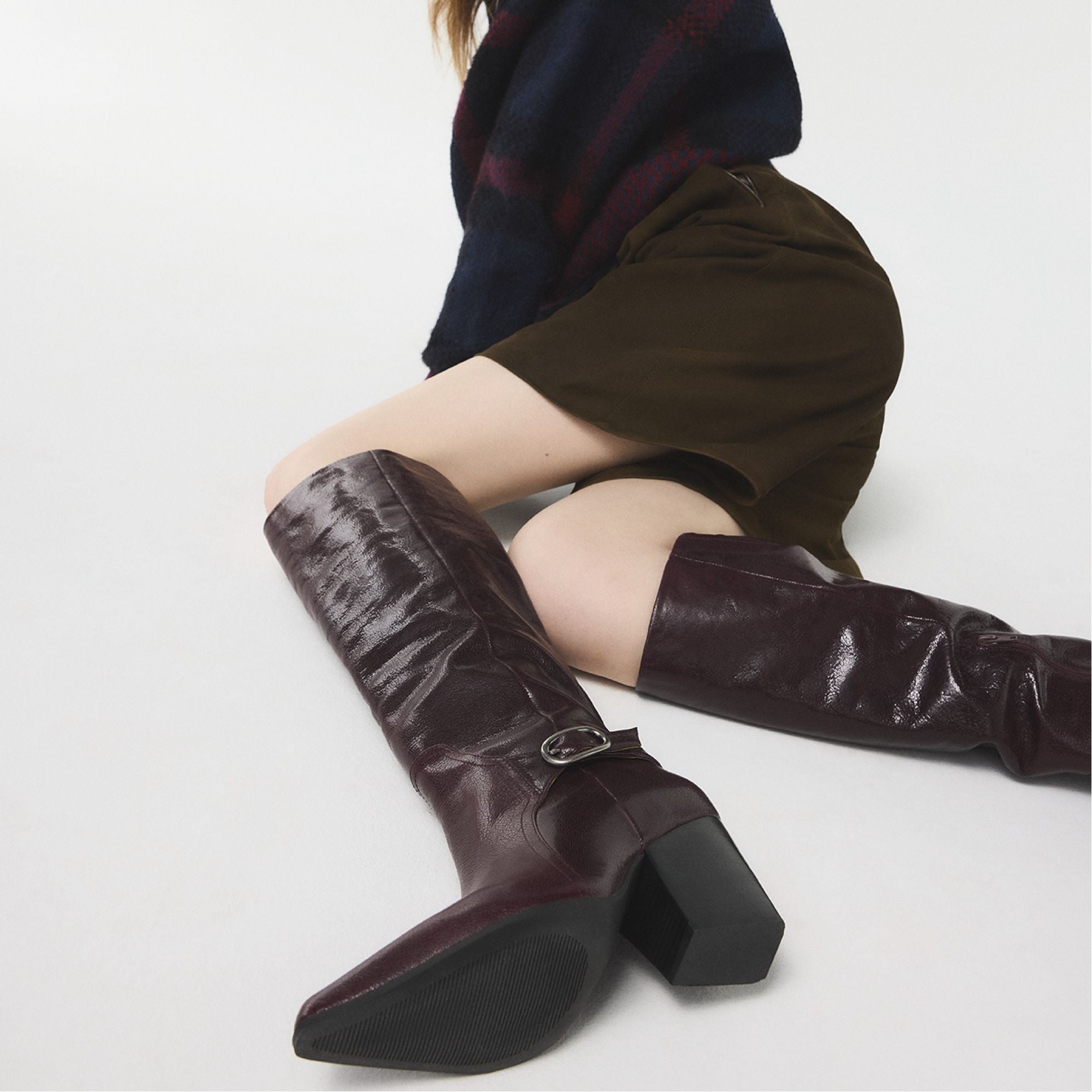 Saddle in Bordo - Knee-high boot, Block heel | Aldo discount