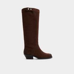 Emberlyn in Dark Brown 14163446 - Knee-high western boot, Cup sole | Aldo outlet