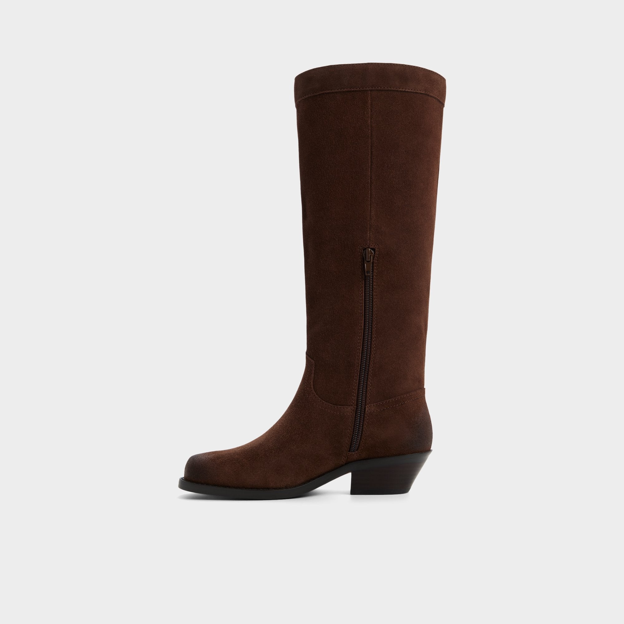 Emberlyn in Dark Brown 14163446 - Knee-high western boot, Cup sole | Aldo outlet