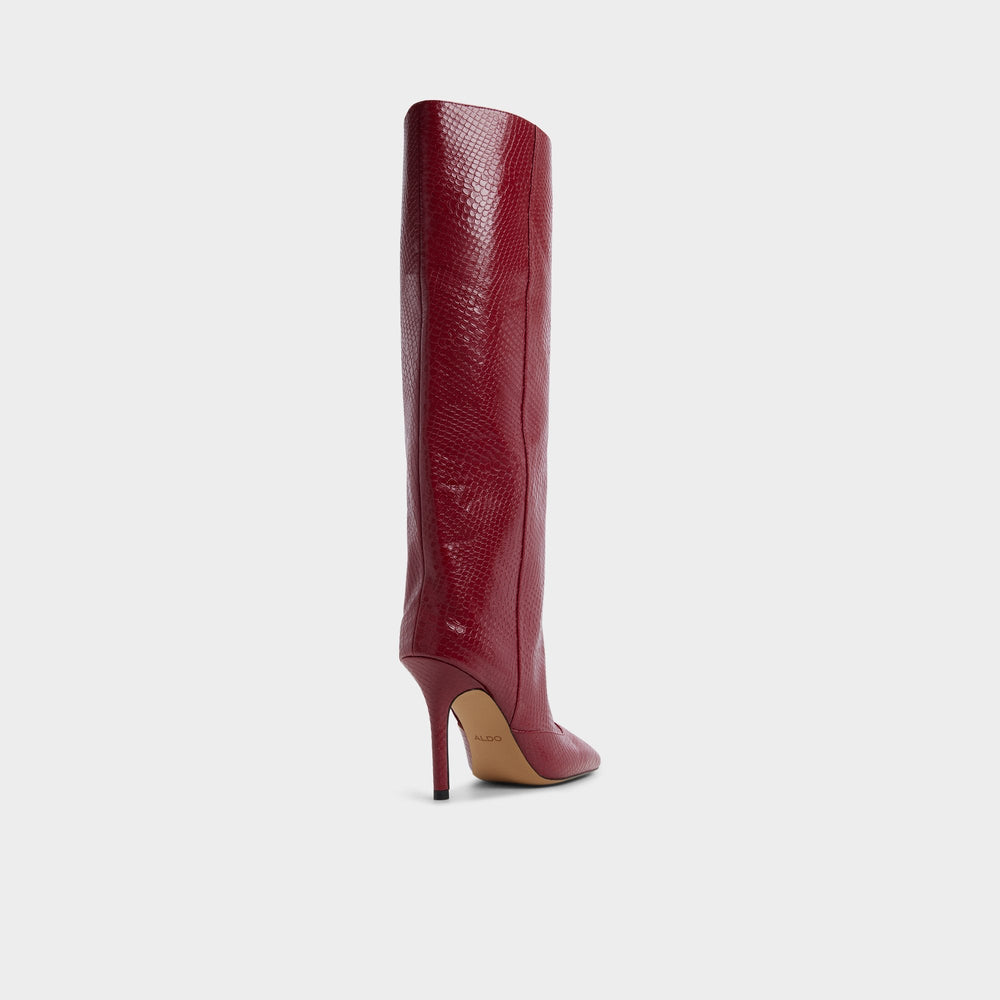 Aleena in Dark Red - Knee-high boot, Stiletto heel | Aldo for sale