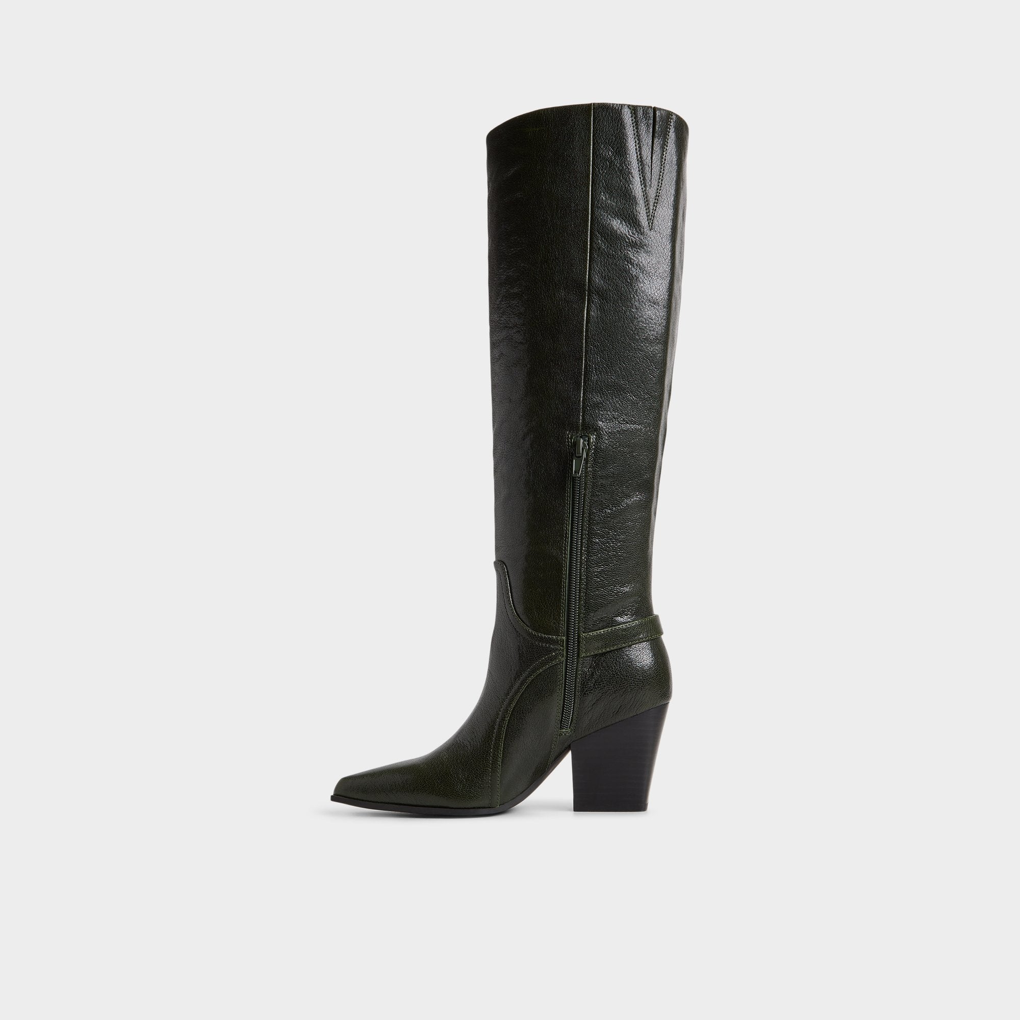 Saddle in Dark Green - Knee-high boot, Block heel | Aldo online