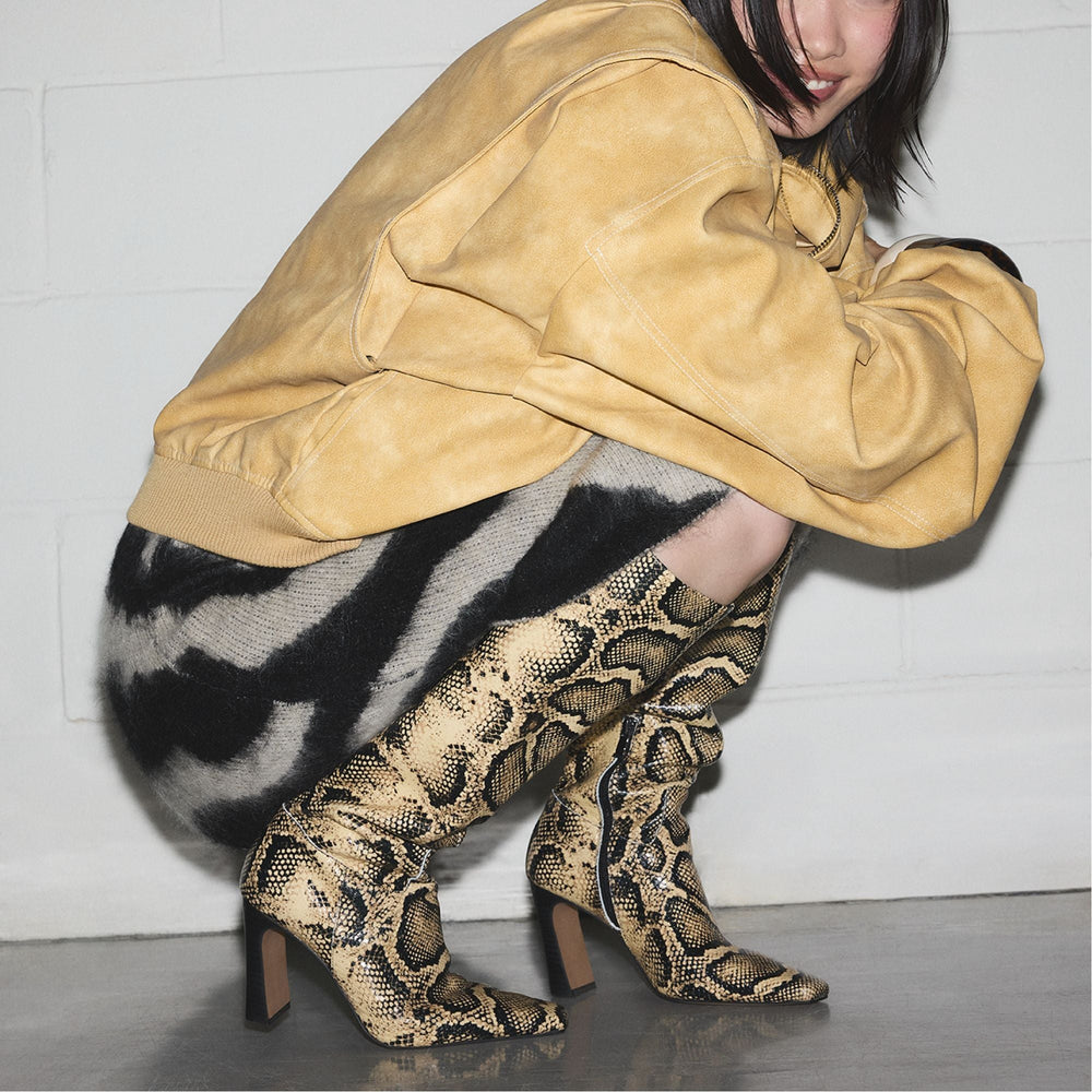 Vivienna in Brown Multi - Knee-high boot, Block heel | Aldo sale