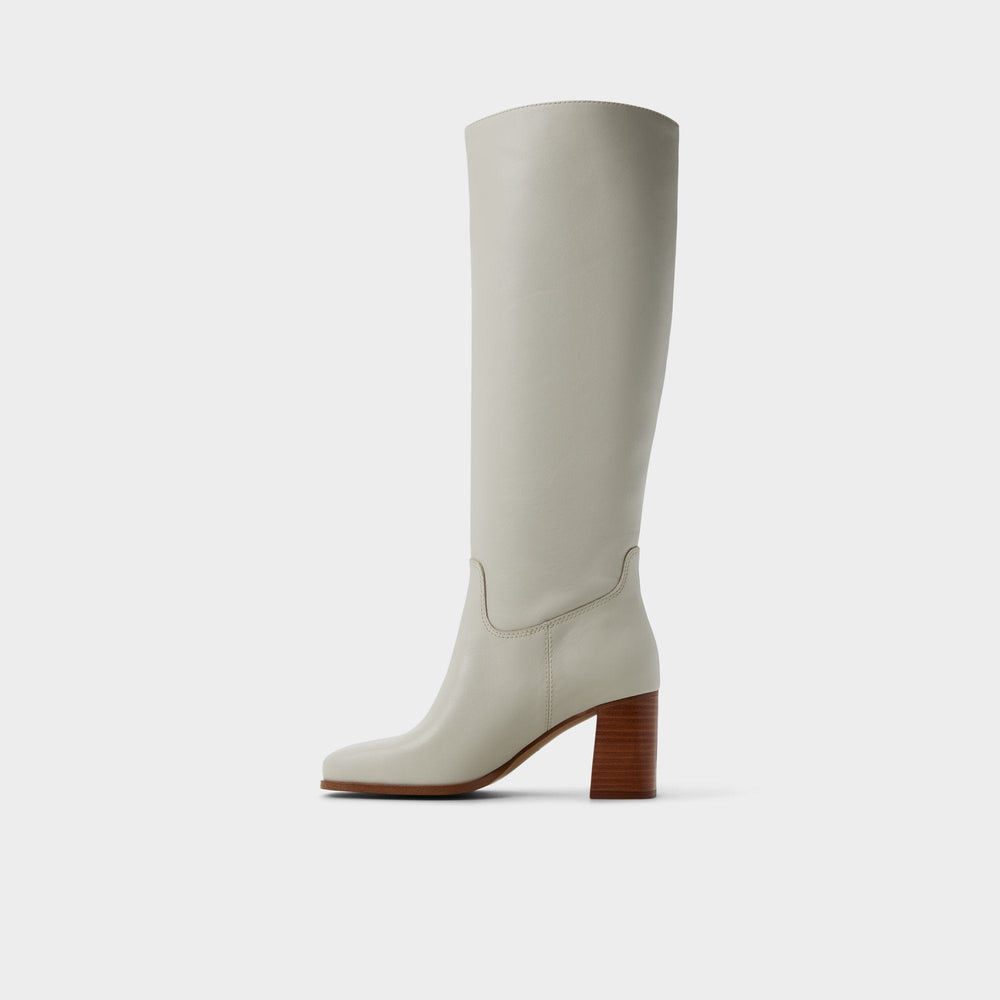 Elyze in White Bone - Knee-high boot, Block heel | Aldo online